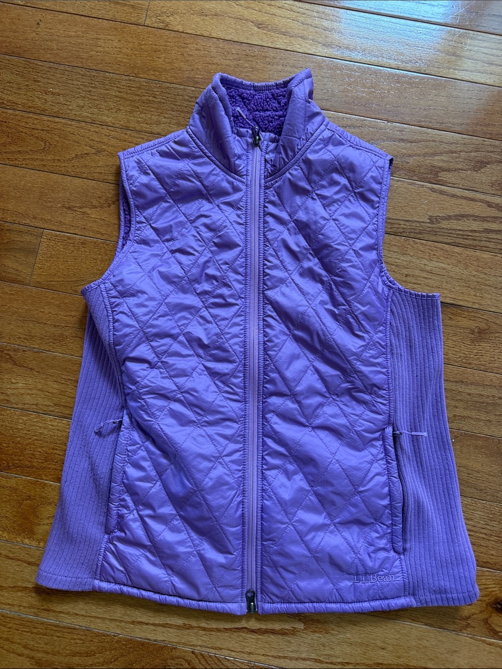 L.L. Bean Purple (Lavender) Sherpa-Lined Vest